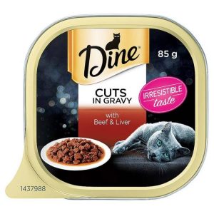 Cat Food | Dine Beef and Liver in a Rich Gravy, 85gm Cat Food Cat Food