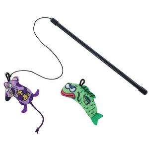 Cat Toys | Swap & Swish Changeable Dangler, Mouse/Fish Changeable, 2pk Cat Toys Cat Toys