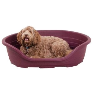 Dog Beds | Heavy Duty Plastic Dog Bed, Burgundy, Large Dog Beds Dog Beds