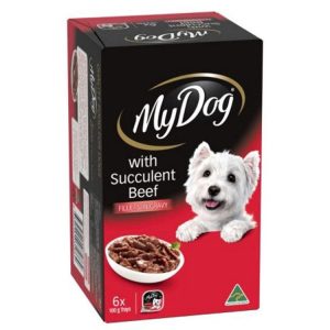 Dog Food | My Dog Succulent Beef Fillets in Gravy, 6x100gm Dog Food Dog Food