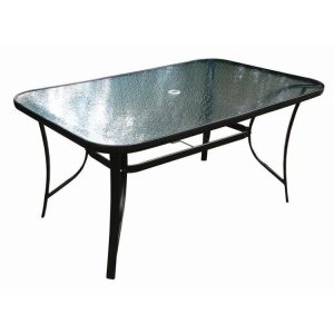 Outdoor Furniture | H&G Glass Table, Charcoal Outdoor Furniture Outdoor Furniture