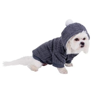 Pet Clothing | Knitted Dog Hoody, 45cm, 2 Asstd Colours Pet Accessories Pet Clothing