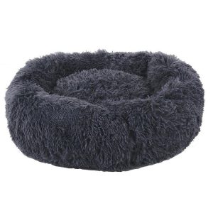 Dog Beds | Medium Soothing Plush Donut Dog Bed, Grey Dog Beds Dog Beds