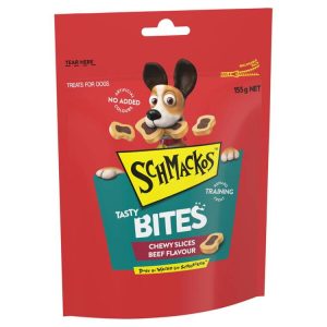 Dog Food | Schmackos Tasty Bites Chewy Slices Beef, 155gm Dog Food Dog Food